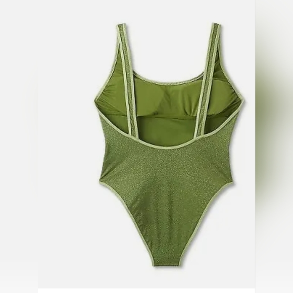 Fe Noel Target X Women's size M Metallic High Leg Cheeky 1 Piece Swimsui… - Picture 8 of 14